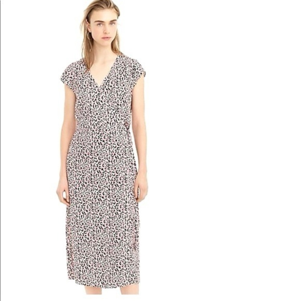 J.Crew Leopard Wrap Midi Dress XXL